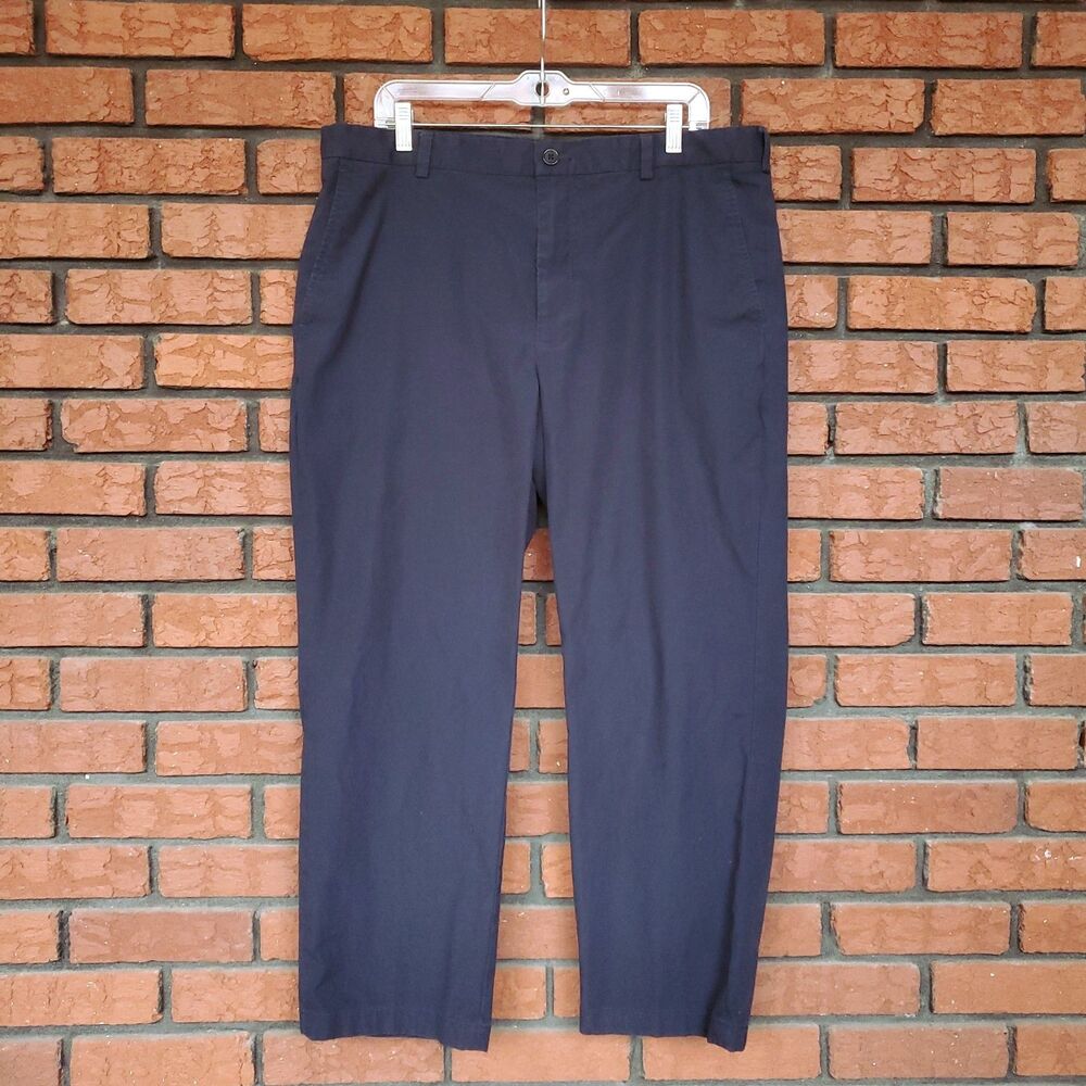Brooks Brothers Clark Chino Pants 37 x 27 Navy Blue Stretch Supima 38/30 on Tag